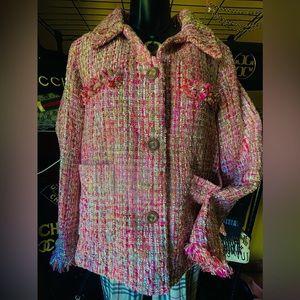 Pink Tweed Large to XL size Blazer